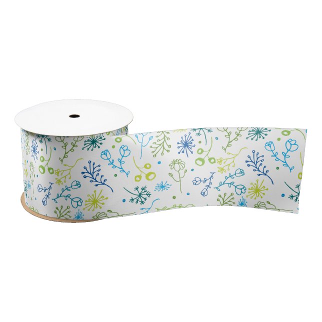 Spring Fling Floral Satin Ribbon (Spool)