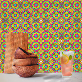 Spring Fling Moroccan Mosaic Pattern Ceramic Tile