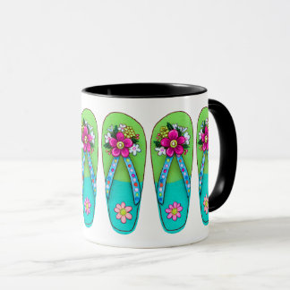 Spring Flip Flops in Bright Colours Mug