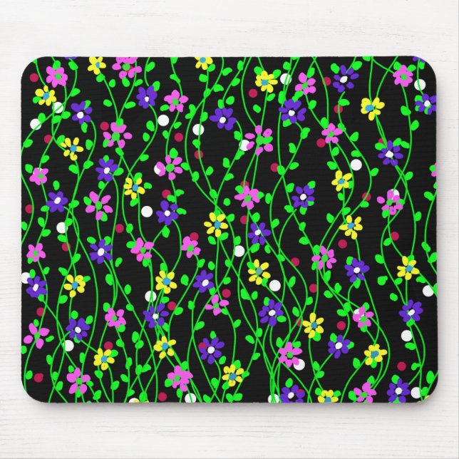 Spring Floral Art Mouse Pad (Front)