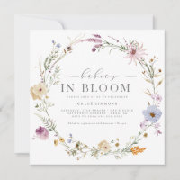 Spring Floral Babies in Bloom Square Baby Shower |