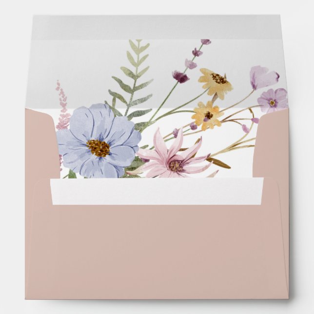 Spring Floral Baby in Bloom Baby Shower Envelope (Back (Bottom))