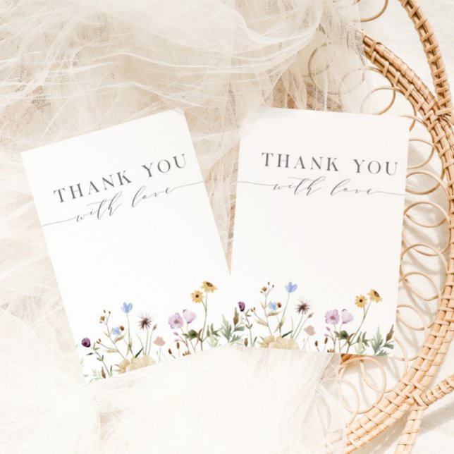 Spring Floral Baby in Bloom Baby Shower Thank You Card (Creator Uploaded)