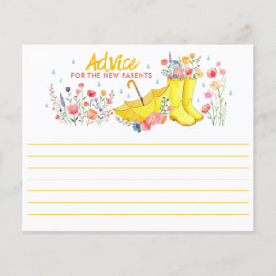 Spring Floral Baby Shower Advice Writing Sheets