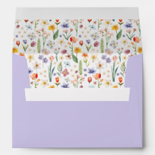 Spring Floral Baby Shower Envelope – Lavender