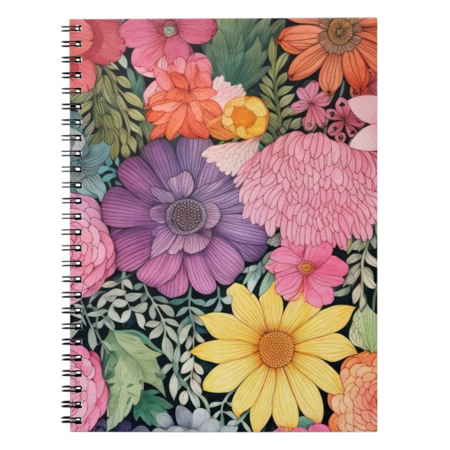 Spring floral background. notebook (Front)
