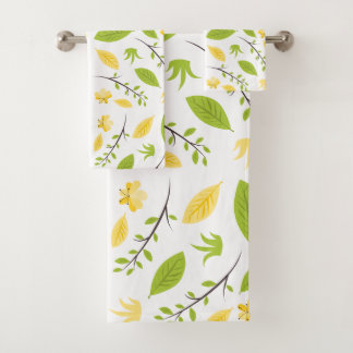 Spring Floral Bath Towels Set