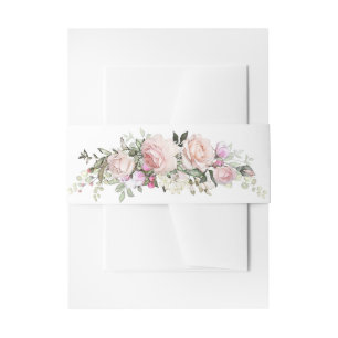 Spring Floral Belly Band Invitation Belly Band