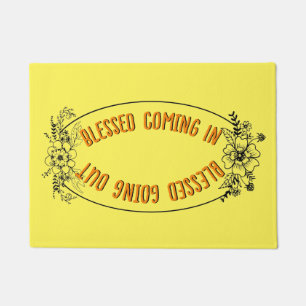 Spring Floral Blessed Coming In Blessed Going Out Doormat