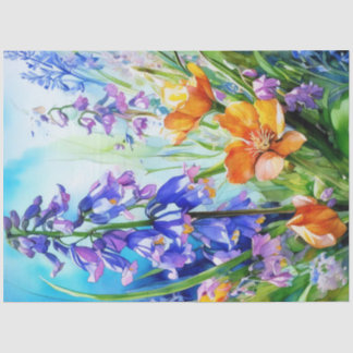 Spring Floral Bluebells Tissue Paper