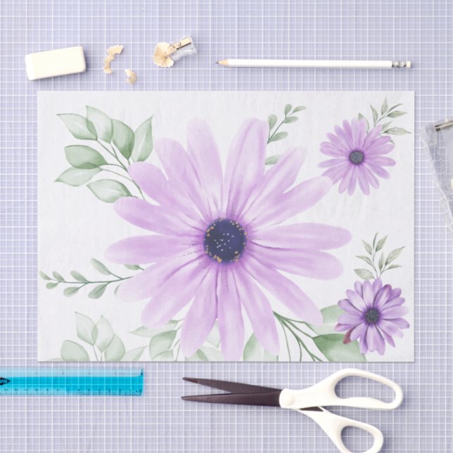 Spring Floral Botanical Pattern Colourful Tissue Paper (Craft)