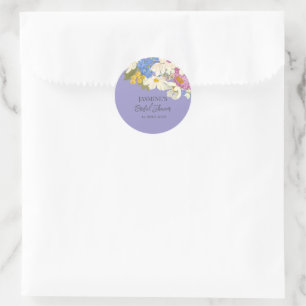 Spring Floral Bouquet Bridal Shower Classic Round Sticker
