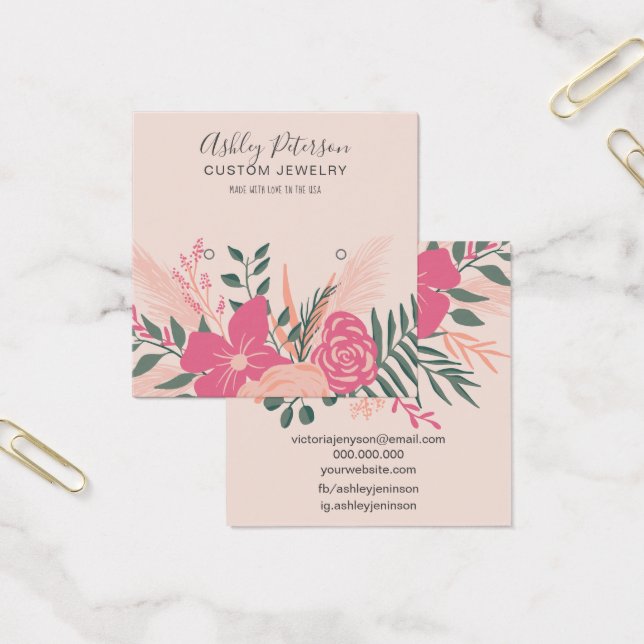 Spring floral bouquet chic stud earring display (Office)
