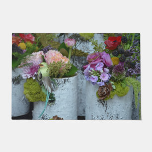 Spring floral bouquets doormat