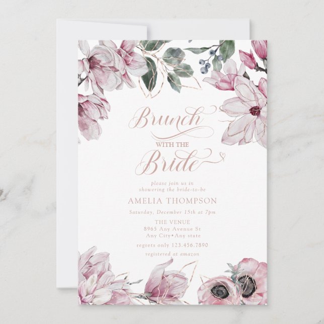 Spring Floral Bridal Shower Invitation (Front)