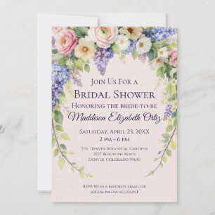 Spring Floral Bridal Shower Invitation