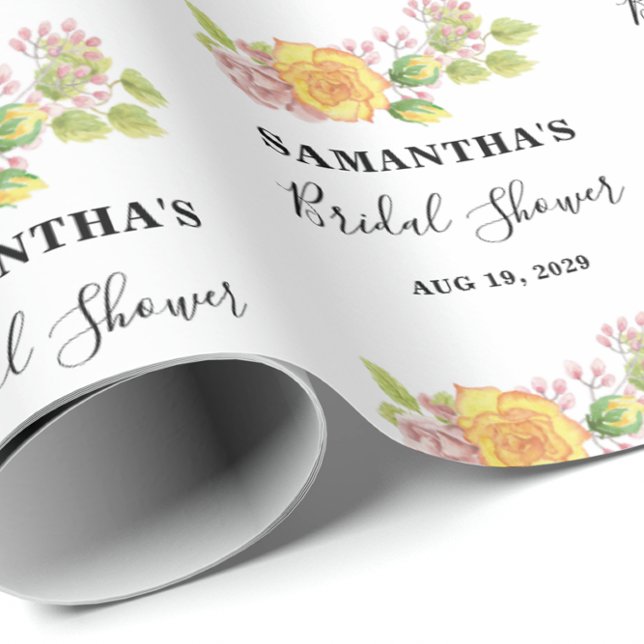 Spring Floral Bridal Shower  Wrapping Paper (Creator Uploaded)