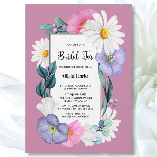 Spring Floral Bridal Tea Bridal Shower Invitation (Creator Uploaded)