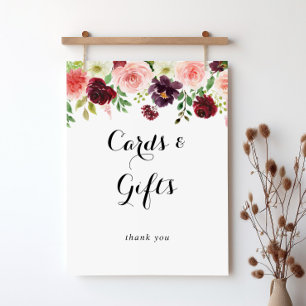 Spring Floral Calligraphy Cards and Gifts Sign