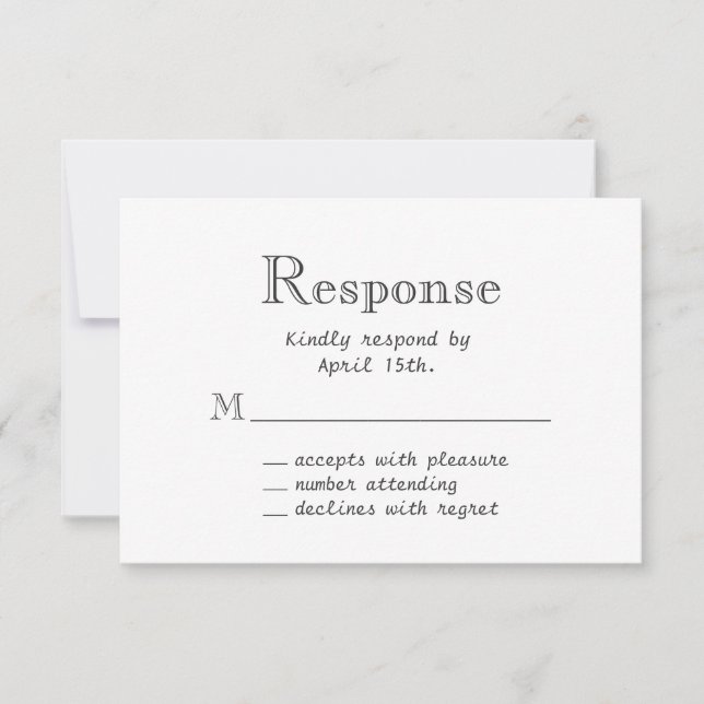 Spring Floral Chalkboard RSVP Card (Front)