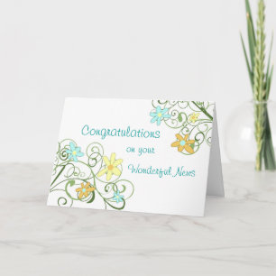Spring Floral Congratulations on Expecting Card