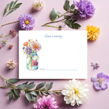 Spring Floral Daisies in a Jar Share a Memory