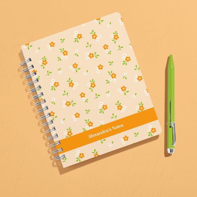 Spring Floral Daisy Bouquets Personalised Notebook (Creator Uploaded)