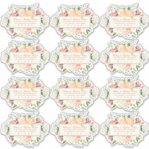 Spring Floral Deliver to Guest Address Labels