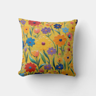 Spring floral design cushion