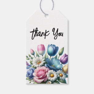 Spring Floral Double Sided Thank You Tags (10 pk)