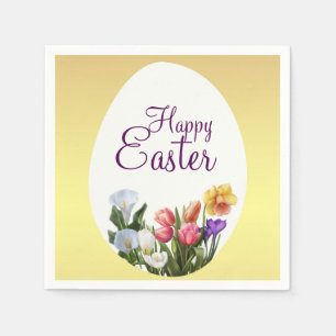 Spring Floral Easter Springtime Flowers Elegant Napkin