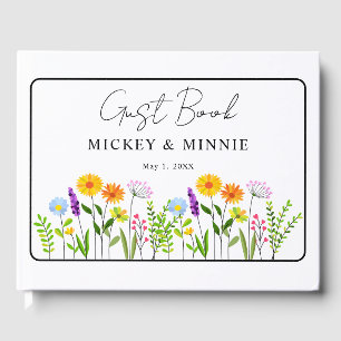 Spring floral elegant Photo Wedding Guest Book