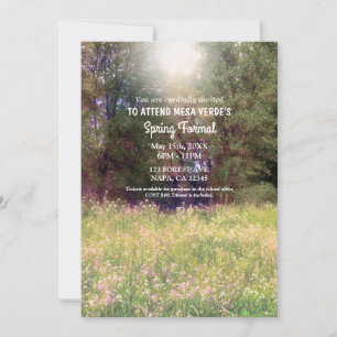 Spring Floral Enchanted Forest Spring Formal Prom Invitation