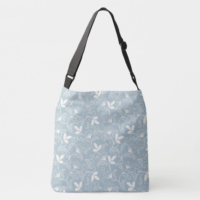 Spring Floral Flower Pattern Crossbody Bag (Back)