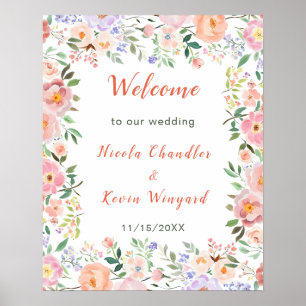 Spring Floral Flowers Wedding  Poster