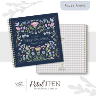 Spring Floral Folk Journal Notebook With Quote