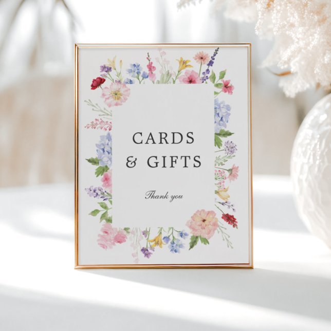 Spring Floral Frame Cards & Gifts Poster (Creator Uploaded)