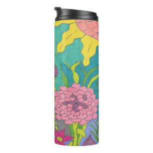 Spring Floral Garden Art  Thermal Tumbler