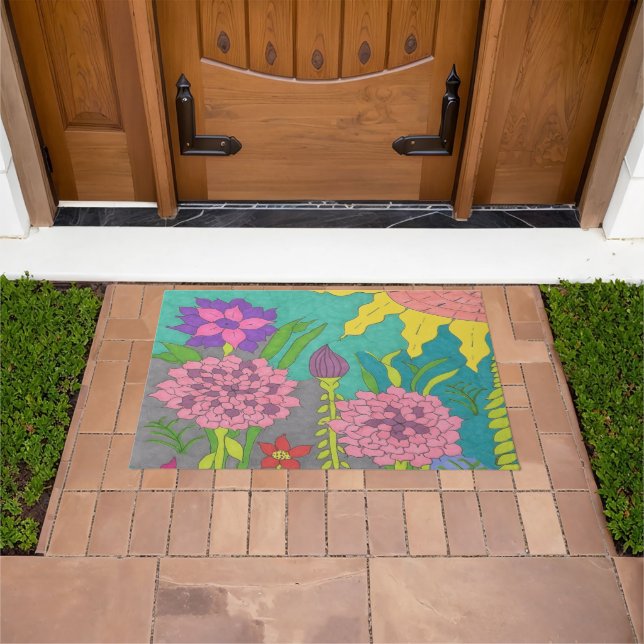 Spring Floral Garden  Doormat (Outdoor)