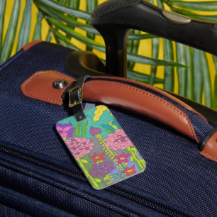 Spring Floral Garden Luggage Tag