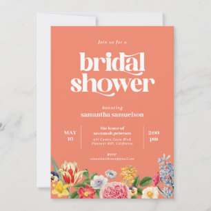 Spring Floral Garden Party Bridal Shower  Invitation