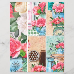 Spring floral garden Romantic Scrapbook elements