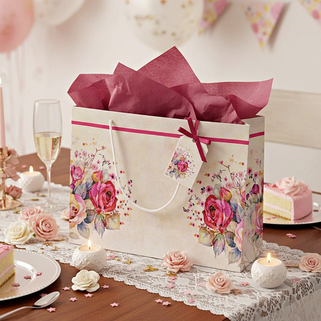 Spring floral  large gift bag (Creator Uploaded)
