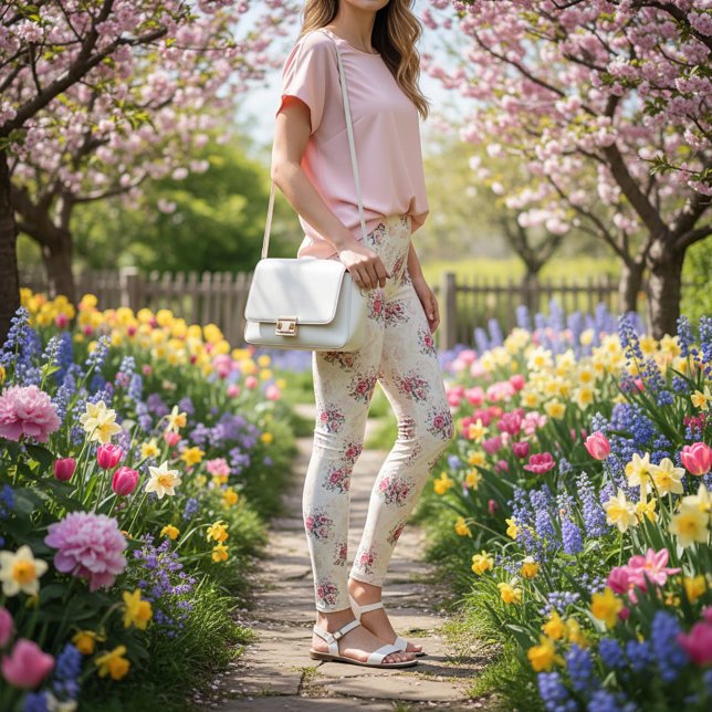 Spring floral  leggings (Creator Uploaded)