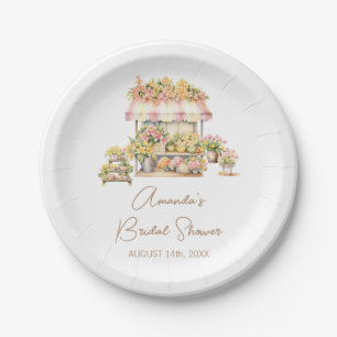 Spring Floral Market Love In Bloom Bridal Shower Paper Plate