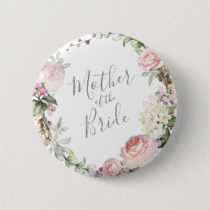 Spring Floral Mother of the Bride Button