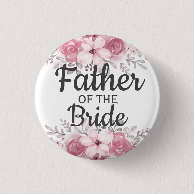 Spring Floral Mother of the bride Button (Front)