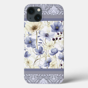 Spring floral multi blue design iPhone 13 case