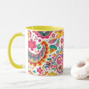 Spring Floral Paisley Mug