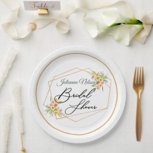 Spring floral   paper plates